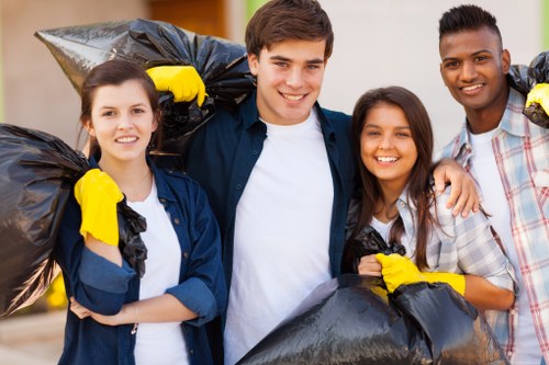 Recycling materials sorted by a Westham waste clearance team